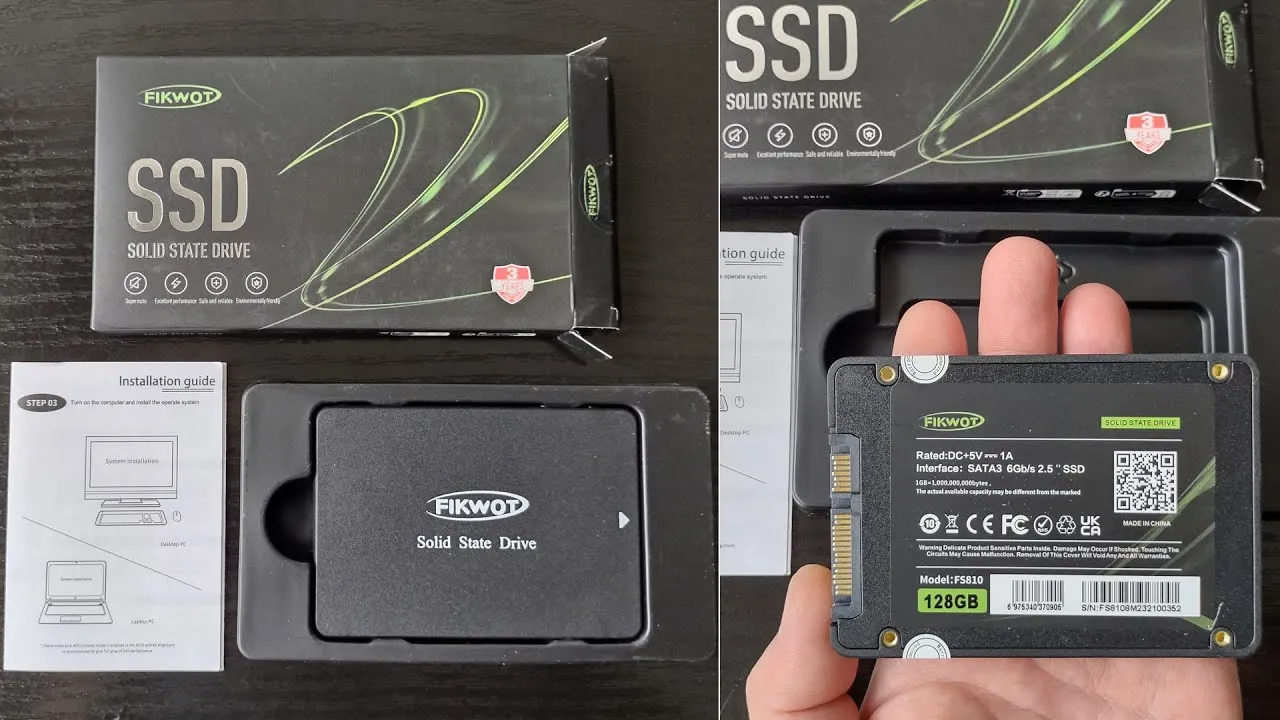 DISCO SÓLIDO SSD FIKWOT FS810 2TB 2.5" SATA III 6GB/S 3D NAND TLC, vista 2